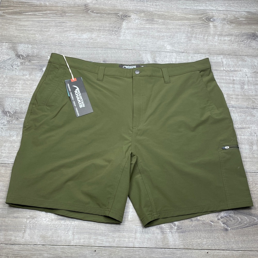 Mountain Khakis Ridgeline Hybrid Shorts Men 44 Moss Green Water Repellent Hiking